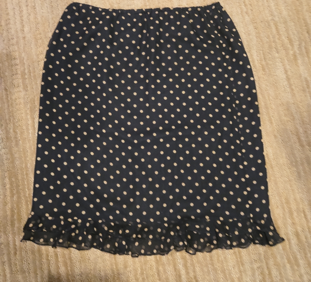 Elegant Black Polka Dot Pencil Skirt